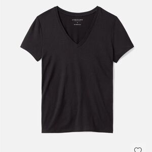 Women's Large Unbound Merino V‑Neck T‑Shirt Black